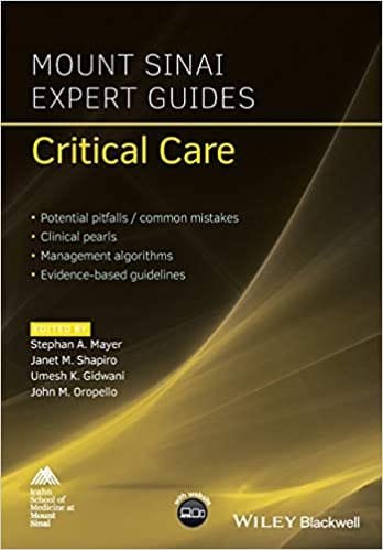 Mount Sinai Expert Guides Critical Care 1st edition