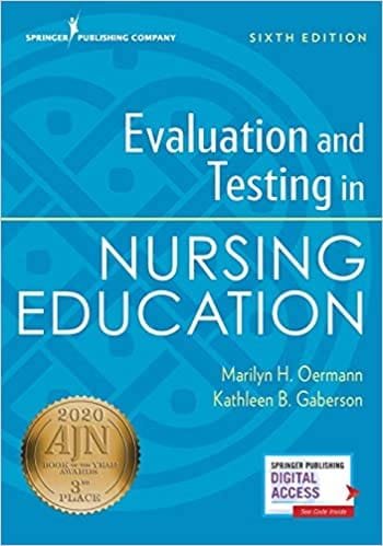 Evaluation and Testing in Nursing Education 6th Ed
