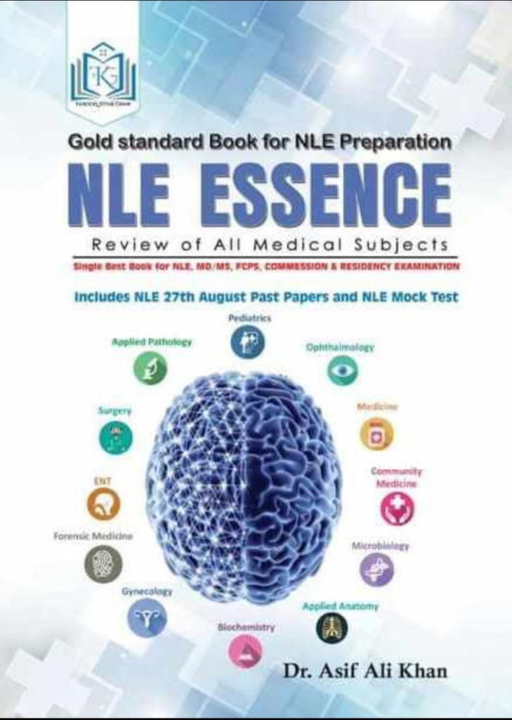 Gold Standard Book For Nle Preparation NLE ESSENCE By Dr Asif Ali Khan ( 2 Volume Set )