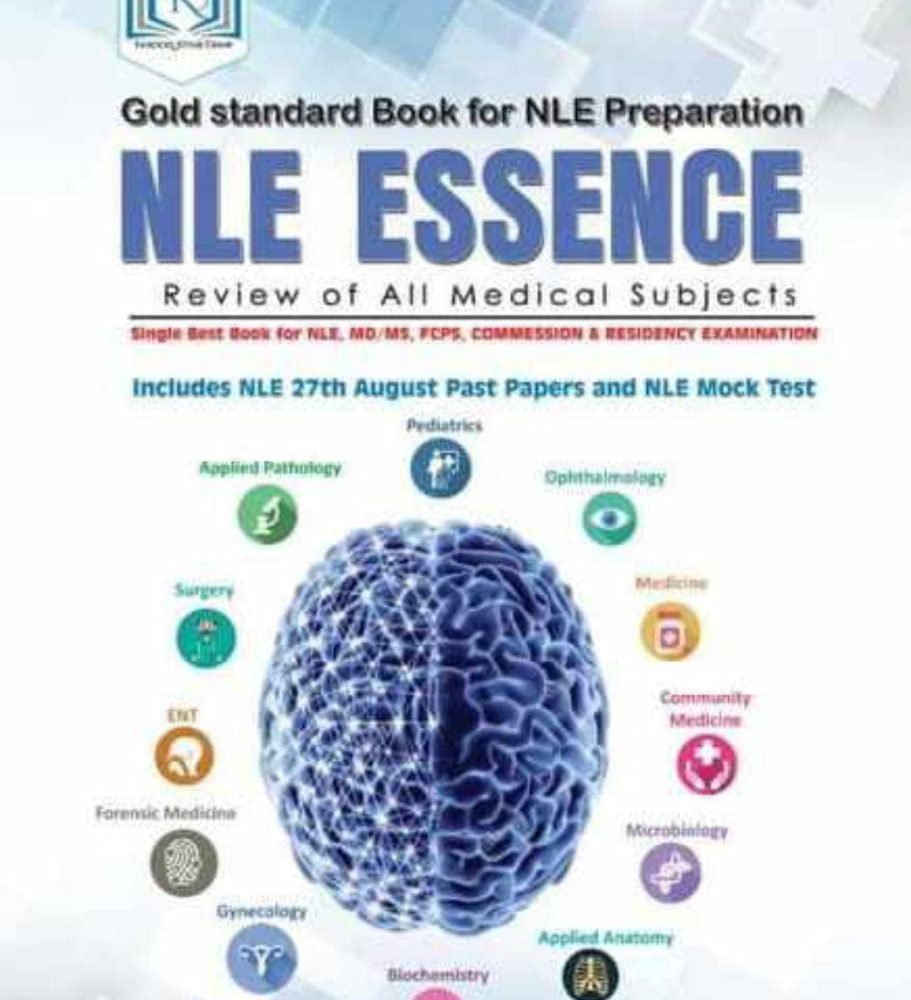 Gold Standard Book For Nle Preparation NLE ESSENCE By Dr Asif Ali Khan ( 2 Volume Set )