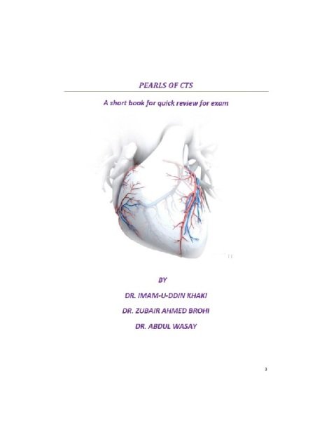 Pearls Of Cts A Shor Book For Quick Review For Exams.