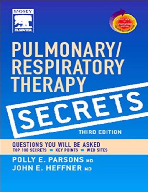 PulmonaryRespiratory Therapy Secrets with STUDENT CONSULT Access 3rd Edition.
