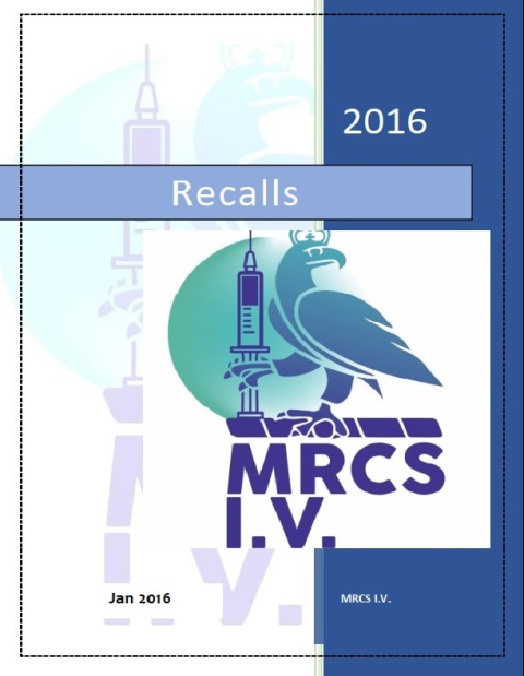 Mrcs Recall All Jan Exams 2016 - 2021.