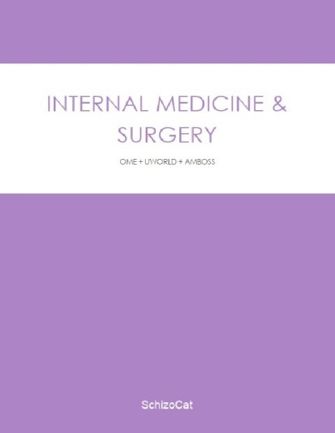 Internal Medicine & Surgery By SchizoCat.