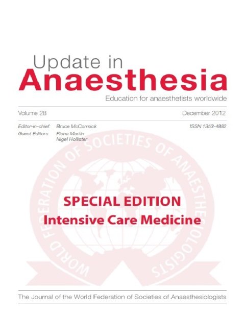 UPDATE IN ANAESTHESIA Intensive Care Medicine Special Edition.