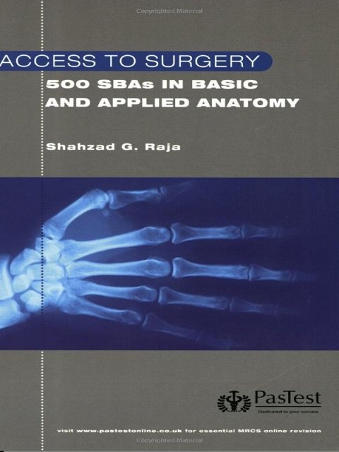 Access to Surgery 500 Single Best Answer Questions in Applied Anatomy