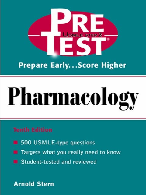 Pharmacology PreTest Self-Assessment & Review 11th Edition
