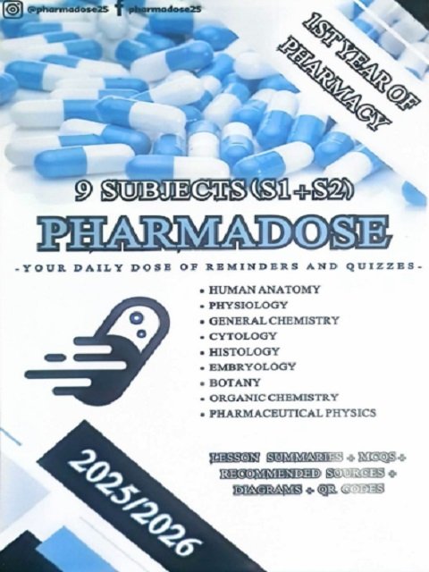 Pharmadose Complete Book First Year Pharmacy (2026)