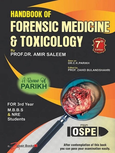 Handbook Of Forensic Medicine & Toxicology For 3rd Year MBBS 7th Edition